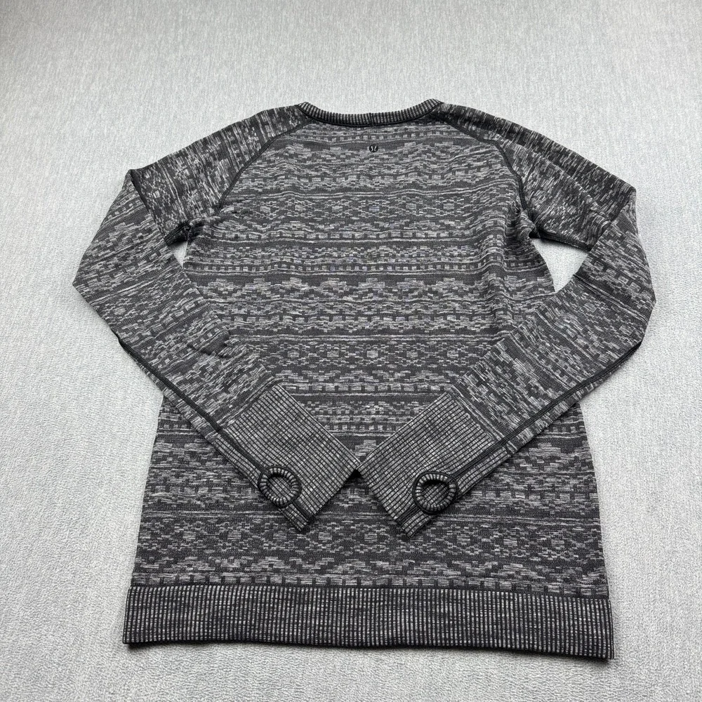 Lululemon Pullover Womens 12 Gray Rest Less Long Sleeve Shirt Activewear Workout